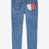 Riley Denim Legging (Girls) - Medium Wash