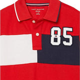 Colourblock Flag 85 Polo (Kids) - Blush Red