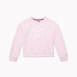 Tommy Script Sweatshirt (Girls) - Pink