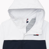 Colourblock Hooded Jacket (Kids) - Bright White
