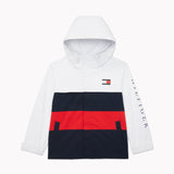 Colourblock Hooded Jacket (Kids) - Bright White
