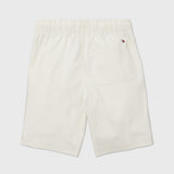 Drawstring Poplin Logo Short (Kids) - Sand Dollar