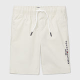 Drawstring Poplin Logo Short (Kids) - Sand Dollar