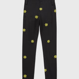 Flower Print Legging (Girls) - Black