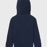 Flag Zip Hooded Cardigan (Kids) - Cobalt Saphire