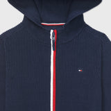 Flag Zip Hooded Cardigan (Kids) - Cobalt Saphire
