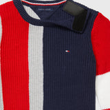 Colourblock Sweater (Kids) - Grey Heather