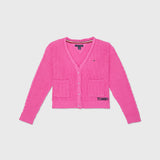 Cable Cardigan (Girls) - Violet