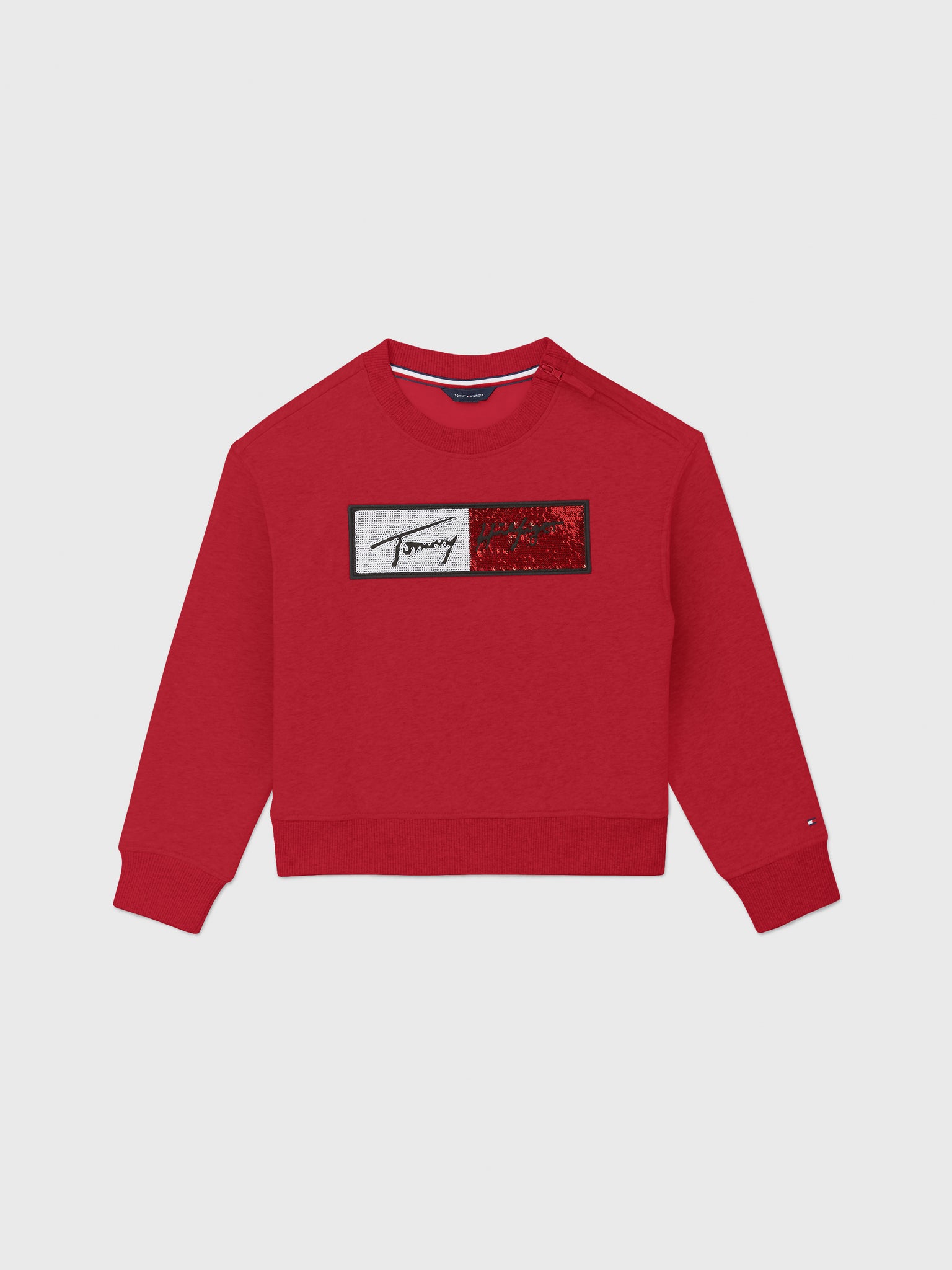 Tommy Flag Sweatshirt (Girls) - Red
