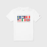 Flags Reflective Tee (Kids) - Fresh White