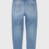 Distressed Mom Fit Jean (Womens) - Medium Wash