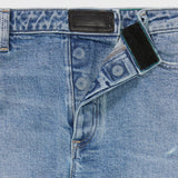 Distressed Mom Fit Jean (Womens) - Medium Wash