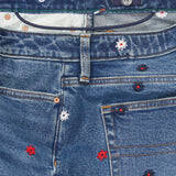 Embroidery Mom Fit Jean (Womens) - Medium Wash