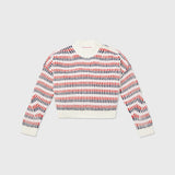 Stripe Sweater (Womens) - Snow White