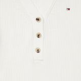 Pointelle Henley Sweater (Womens) - Milky Way
