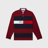 Block Long Sleeve Polo (Mens) - Rogue