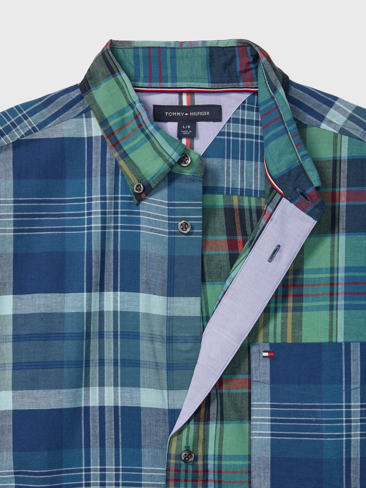 Plaid Classic Fit Shirt (Mens) - Alfalfa Blue