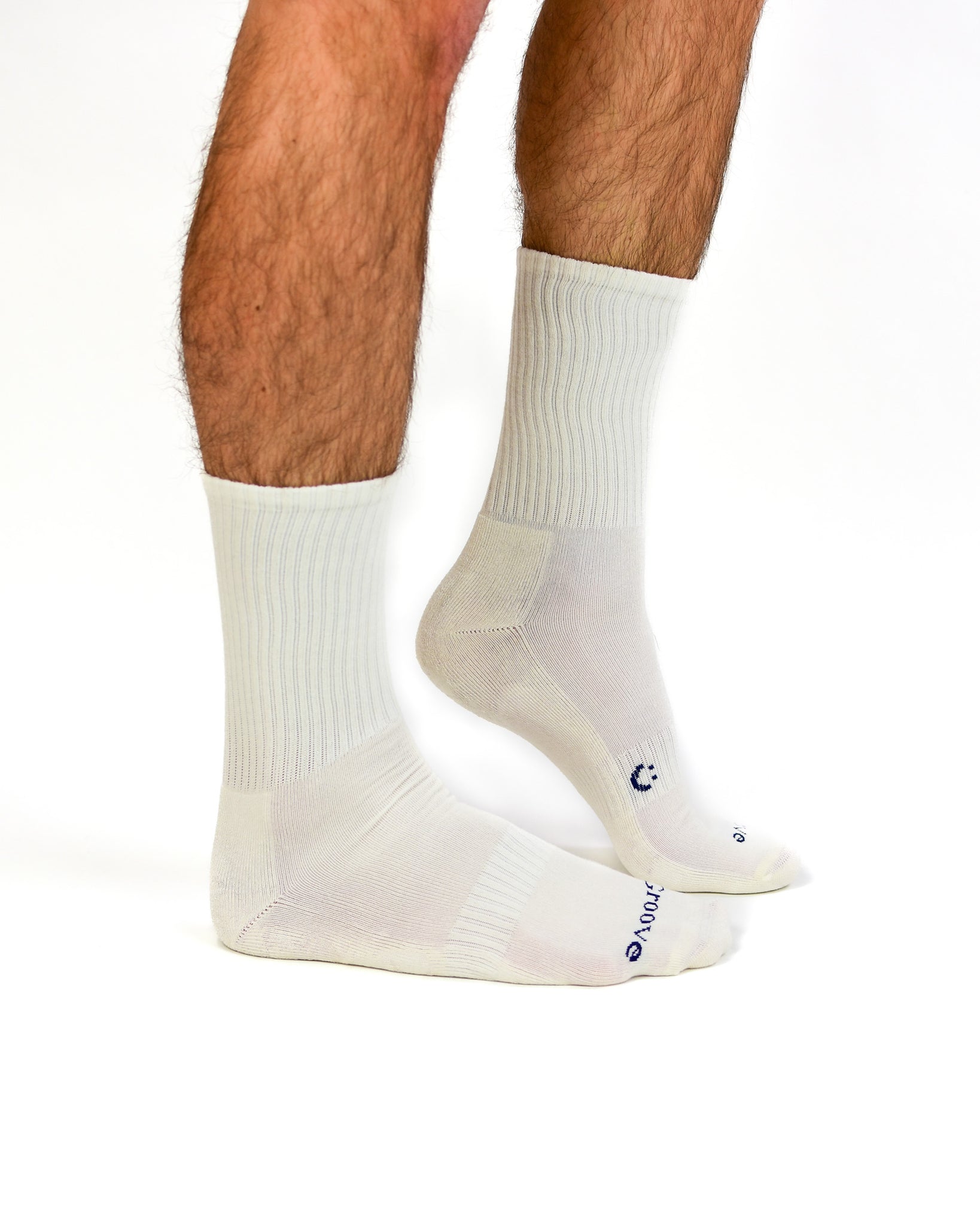 Active Crew Seamless Feel Sock 4 Pack (Adults) - Off White
