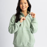 Do Nothing Collective 1/4 Zip Sweatshirt - Matcha