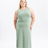 Comfort Classic Tank Dress (Womens) - Smoke Green