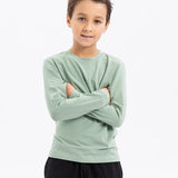 Comfort Classic Long Sleeve T-Shirt (Kids) - Smoke Green