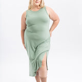 Comfort Classic Tank Dress (Womens) - Smoke Green