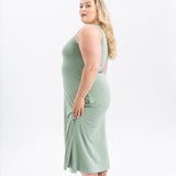 Comfort Classic Tank Dress (Womens) - Smoke Green
