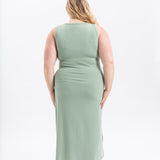Comfort Classic Tank Dress (Womens) - Smoke Green