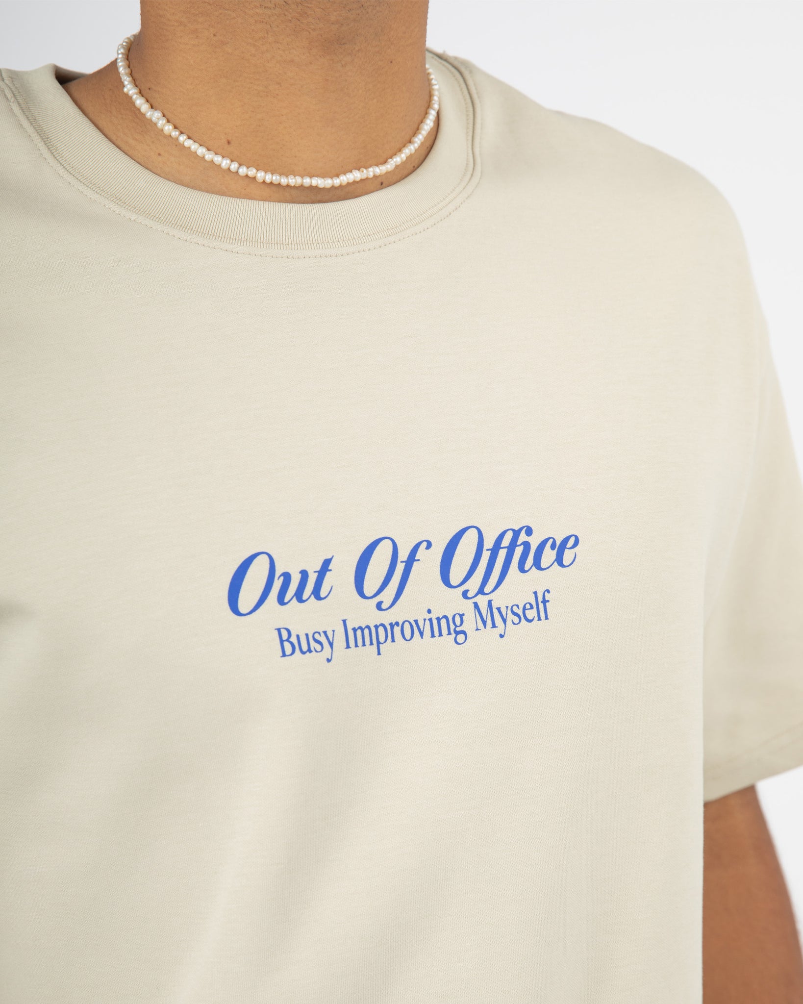 Out Of Office Tee - Pebble
