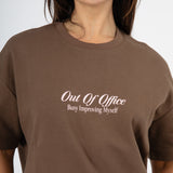 Out Of Office Tee - Chocolate