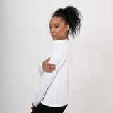 Comfort Classic Long Sleeve T-Shirt (Womens) - White