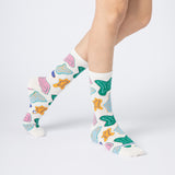 Everyday Crew Seamless Feel Sock 4 Pack (Adults) - Birthday/White