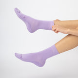 Loose Top Crew Seamless Feel Sock 4 Pack (Adults) - Lilac Breeze