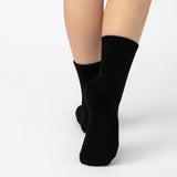 Everyday Crew Seamless Feel Socks 4 Pack (Kids) - Black