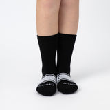 Active Crew Seamless Feel Socks 4 Pack (Kids) - Black