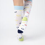 Everyday Knee-High Seamless Feel Socks (Kids) - White Smiley