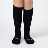 Everyday Knee-High Seamless Feel Socks 4 Pack (Kids) - Black