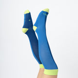Everyday Knee-High Seamless Feel Socks (Kids) - Marine Blue Colourblock