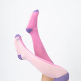 Everyday Knee-High Seamless Feel Socks (Kids) - Sugar Pink Colourblock