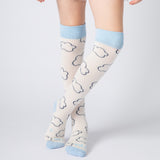 Everyday Knee-High Seamless Feel Socks 4 Pack (Kids) - Clouds & Rainbows