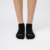 Everyday Ankle Seamless Feel Sock 4 Pack (Adults) - Black