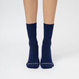 Loose Top Crew Seamless Feel Sock 4 Pack (Adults) - Midnight Blue