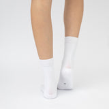 Loose Top Crew Seamless Feel Sock 4 Pack (Adults) - White