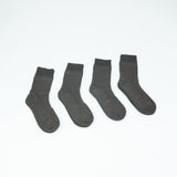 Loose Top Crew Seamless Feel Sock 4 Pack (Adults) - Bark