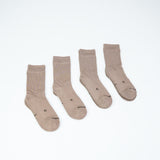 Loose Top Crew Seamless Feel Sock 4 Pack (Adults) - Clay