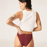 Seamfree Hi-Leg Moderate/Heavy - Merlot Red