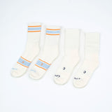 Active Crew Seamless Feel Sock 4 Pack (Adults) - Sunrise/Off White