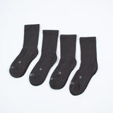 Everyday Crew Seamless Feel Socks 4 Pack (Kids) - Charcoal