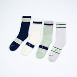 Active Crew Seamless Feel Sock 4 Pack (Adults) - Midnight Blue Multi