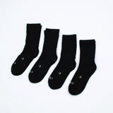 Everyday Crew Seamless Feel Socks 4 Pack (Kids) - Black